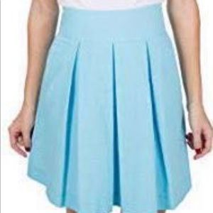 Lauren James seersucker pleated skirt
